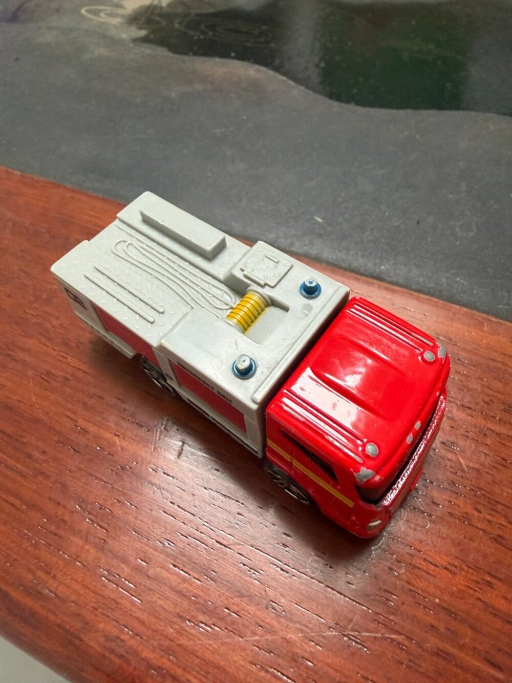 Vintage Red & White Emergency Fire Truck Diecast - Picture 3 of 6